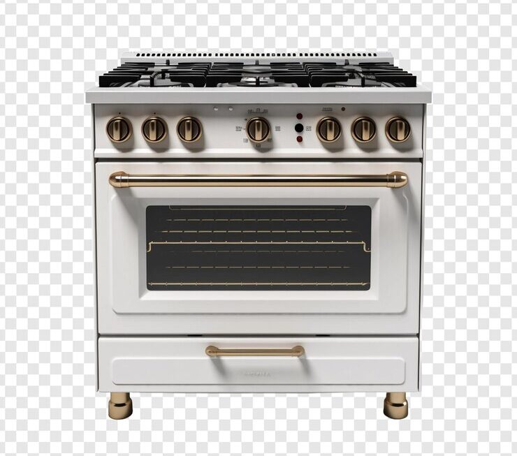 Luxury 30in Oven with Gold Trim